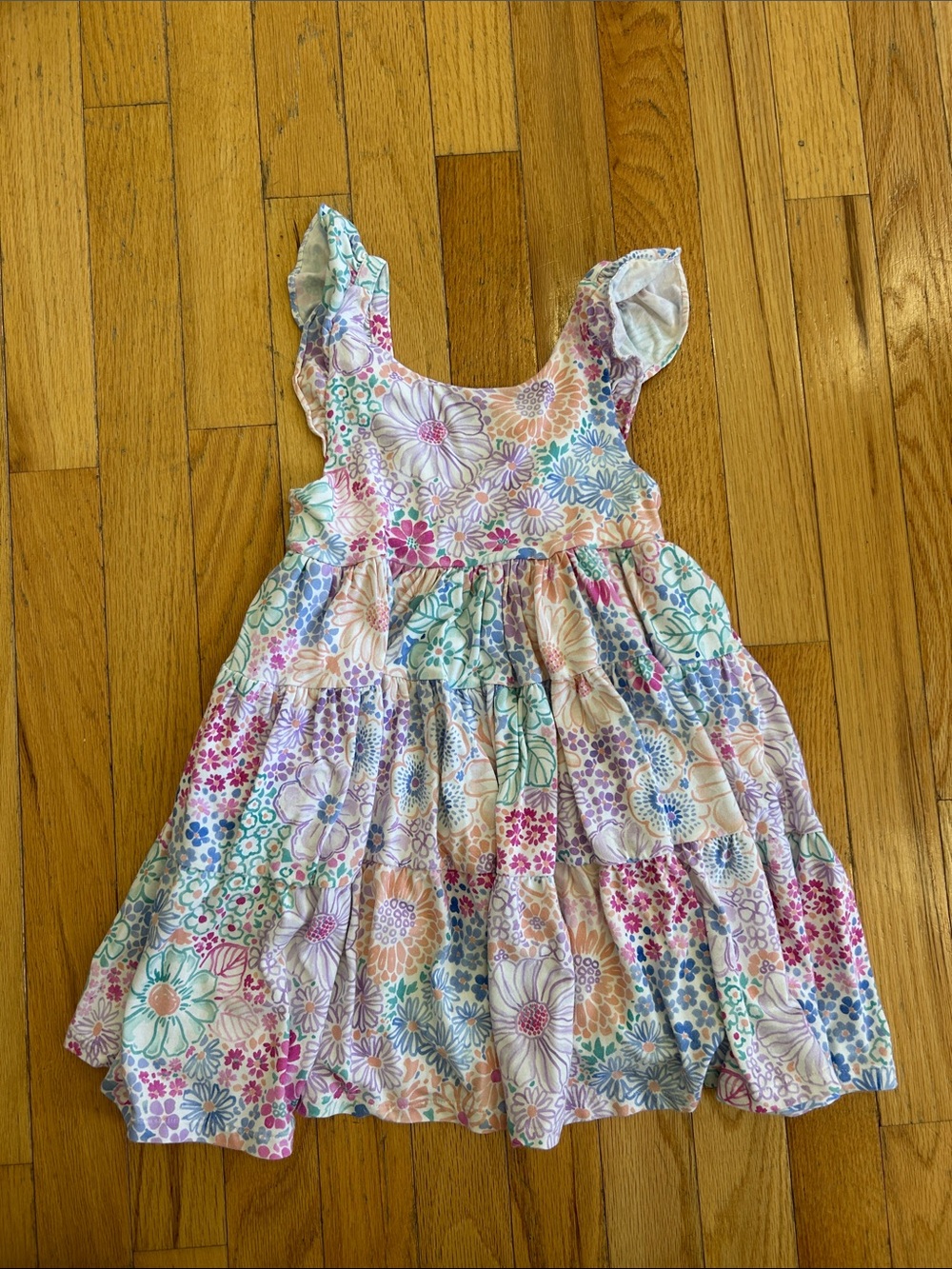 Little Sleepies Doodle Blooms Flutter Sleeve Dress